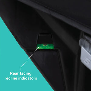 Baby Trend Cover Me 4-in-1 Convertible Car Seat rear facing recline indicators