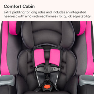 Baby Trend Journey 4-in-1 Convertible Car Seat comfort cabin with extra padding for long rides
