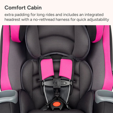 Baby Trend Journey 4-in-1 Convertible Car Seat comfort cabin with extra padding for long rides