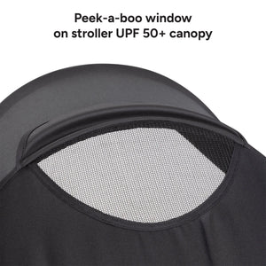 Peek a boo window on the Baby Trend Expedition Zero Flat Jogger 