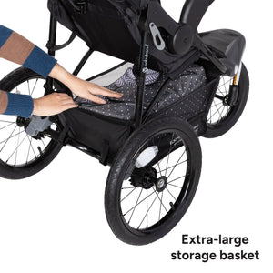 Baby Trend Expedition Zero Flat Jogger extra large storage basket