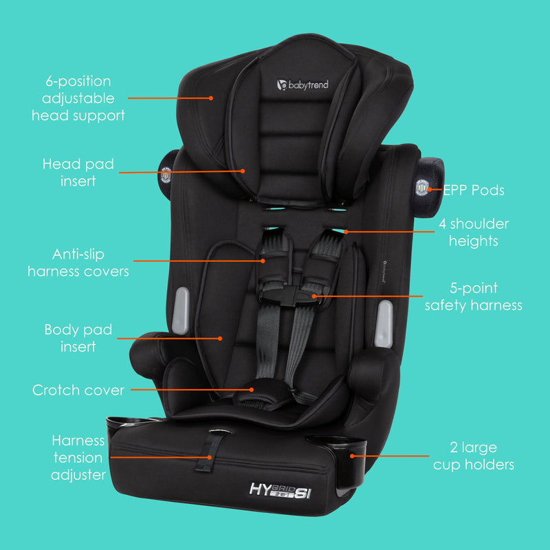 Hybrid™ SI 3-in-1 Combination Booster Car Seat with Side Impact Protection