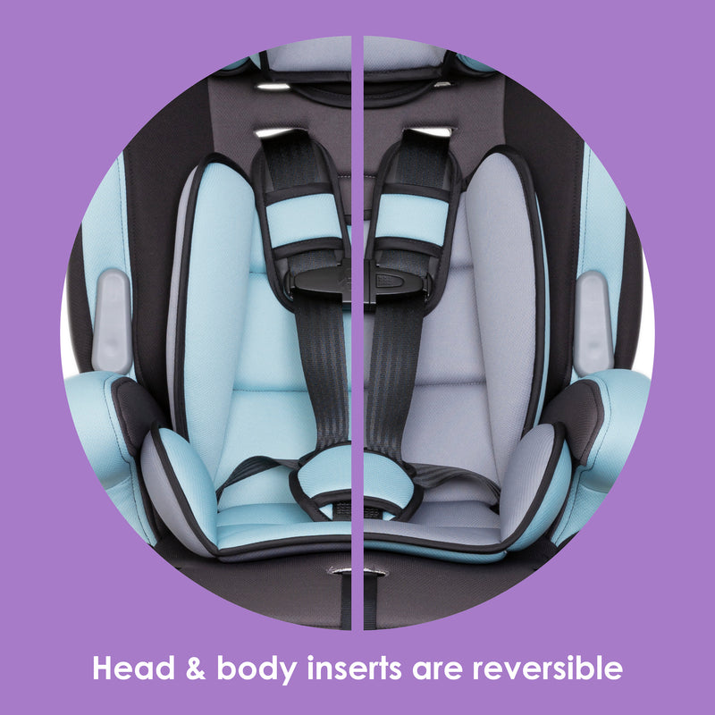 Baby Trend Hybrid 3-in-1 Combination Booster Car Seat head and body inserts are reversible