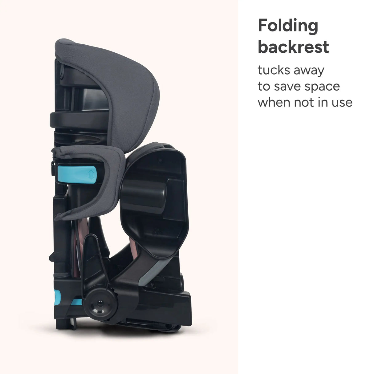 Folding backrest from the Baby Trend Tova SLIM 2-in-1 Booster Seat