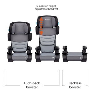 Baby Trend PROtect SLIM PLUS Booster Car Seat  with high-back and backless options 