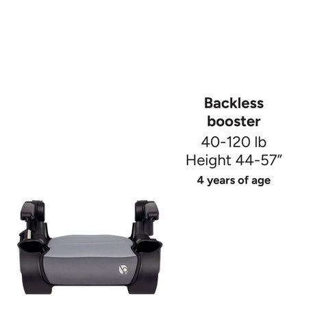 Baby Trend PROtect SLIM PLUS Booster Car Seat backless booster weight 40 to 120 pounds