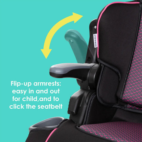 Baby Trend PROtect 2-in-1 Folding Booster Car Seat flip up armrests