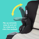 Load image into gallery viewer, Baby Trend PROtect 2-in-1 Folding Booster Car Seat flip arm armrests are easy for in and out for child