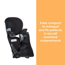 Load image into gallery viewer, Baby Trend PROtect 2-in-1 Folding Booster Car Seat folds compact for transport and fits perfectly in aircraft overhead