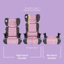 Load image into gallery viewer, Baby Trend PROtect 2-in-1 Folding Booster Car Seat in three different sitting modes for child