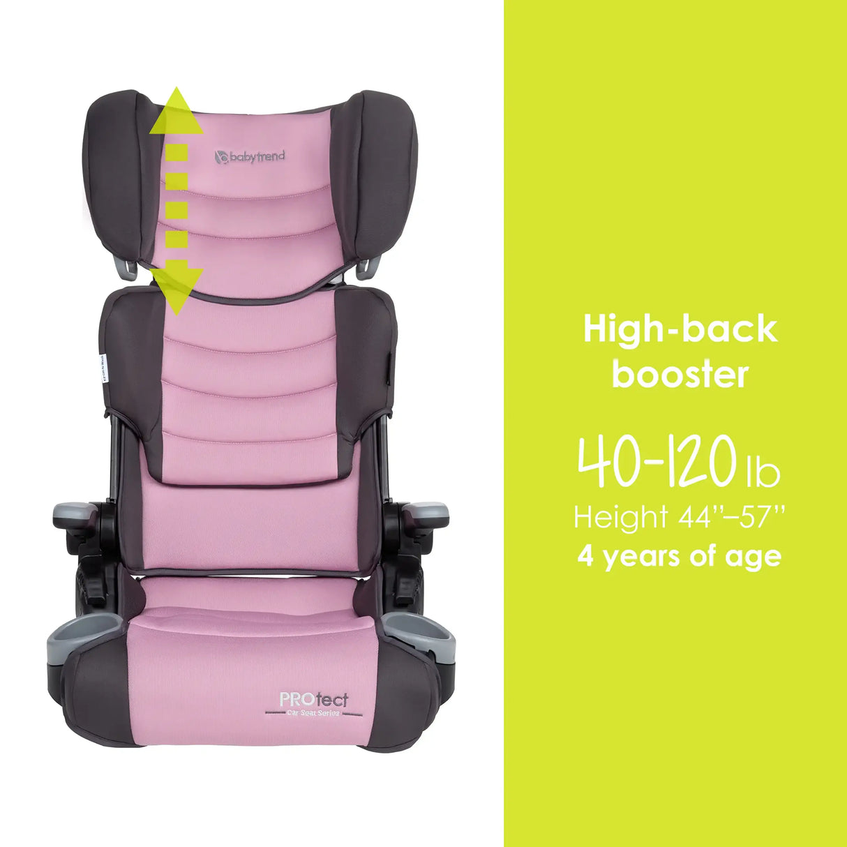 Baby Trend PROtect 2-in-1 Folding Booster Car Seat high back booster mode