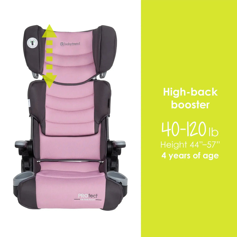 Baby Trend PROtect 2-in-1 Folding Booster Car Seat high back booster mode