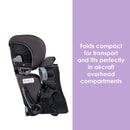 Load image into gallery viewer, Baby Trend PROtect 2-in-1 Folding Booster Car Seat folds compact for transport and fits perfectly in aircraft overhead