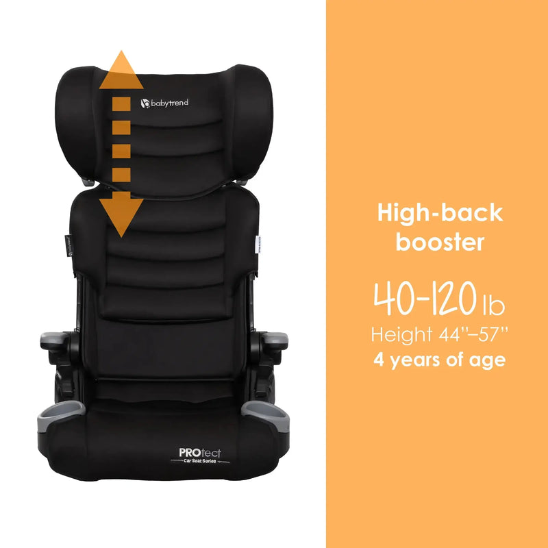 Baby Trend PROtect 2-in-1 Folding Booster Car Seat high back booster mode