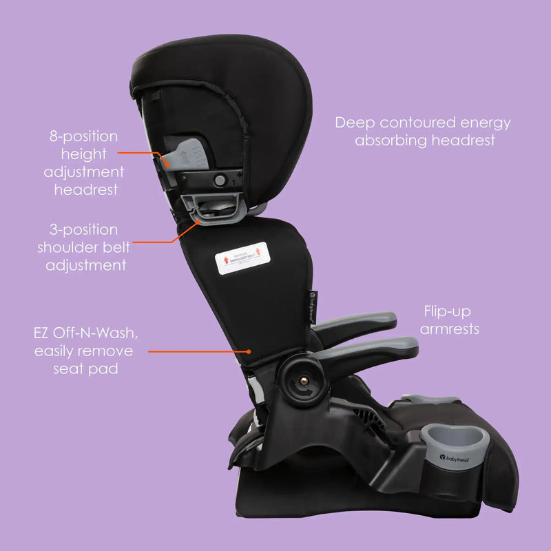 Baby Trend PROtect 2-in-1 Folding Booster Car Seat feature call out