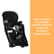 Baby Trend PROtect 2-in-1 Folding Booster Car Seat folds compact for transport and fits perfectly in aircraft overhead