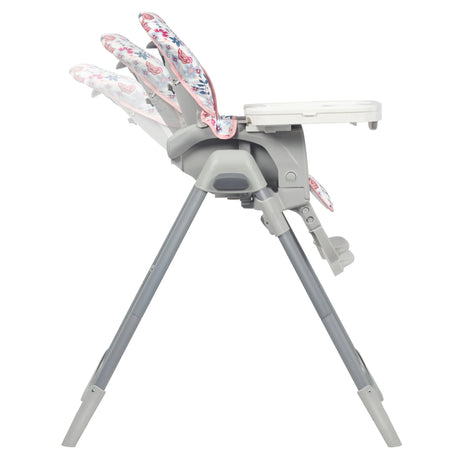 Baby Trend Sit Right 2.0 3-in-1 High Chair side view with three reclining positions for the seat