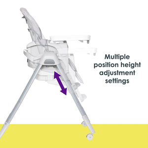 Baby Trend Everlast 7-in-1 High Chair multiple position height adjustment settings