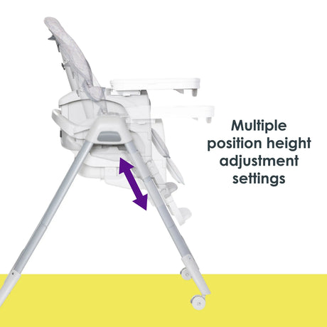 Baby Trend Everlast 7-in-1 High Chair multiple position height adjustment settings