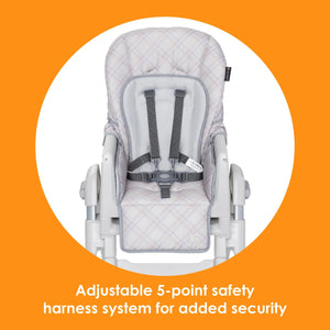 Baby Trend Everlast 7-in-1 High Chair adjustable 5 point safety harness system