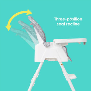 Baby Trend Adapt 4-in-1 High Chair three position seat recline
