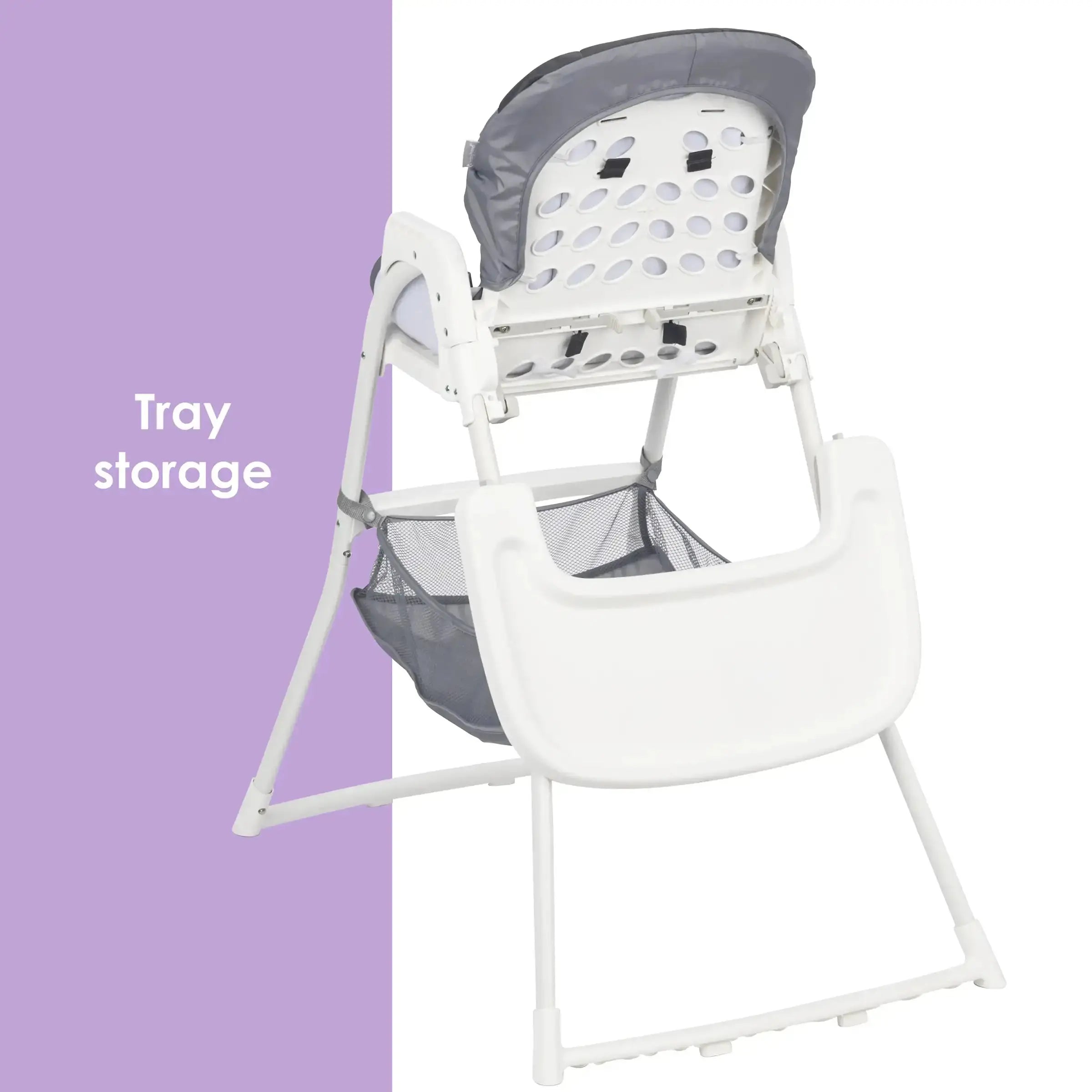 Baby Trend Flat Fold High Chair in Stellar Grey