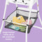 Baby Trend Flat Fold High Chair large basket holds all of the essentials