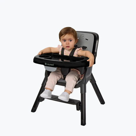 Using the Baby Trend Sweet Seat 4-in-1 High Chair in booster mode with a child sitting ready for food