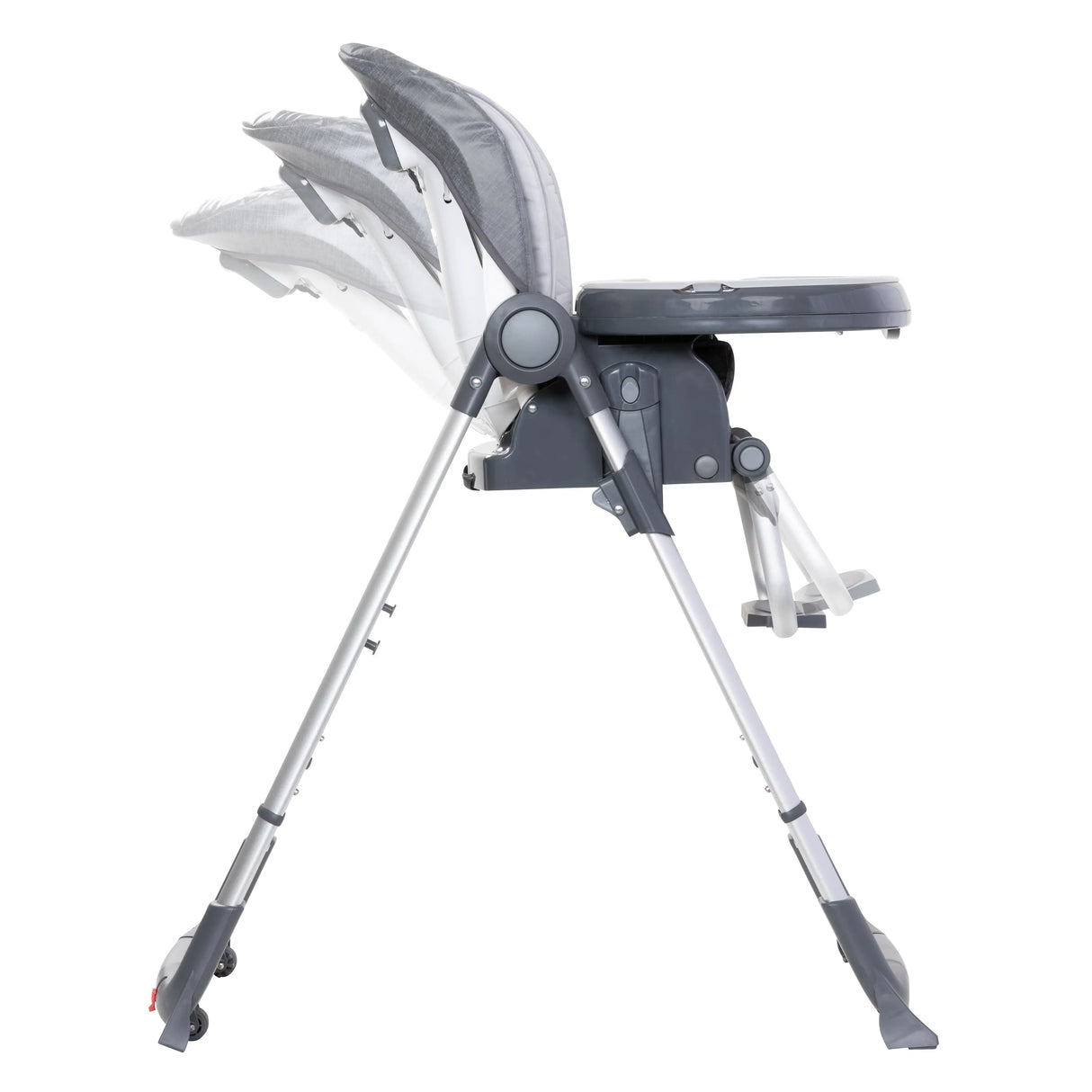 Side view of the 7-In-1 Feeding Center High Chair in recline mode