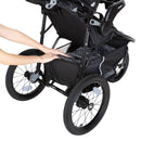 Load image into gallery viewer, Extra large storage basket of the Baby Trend Expedition DLX Jogger Stroller