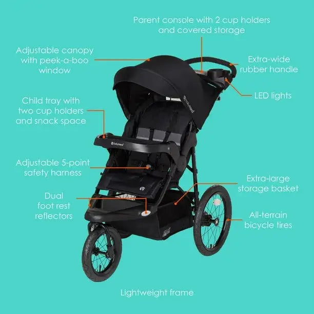 Baby Trend XCEL-R8™ PLUS Jogging Stroller (with LED) | Liberty Red