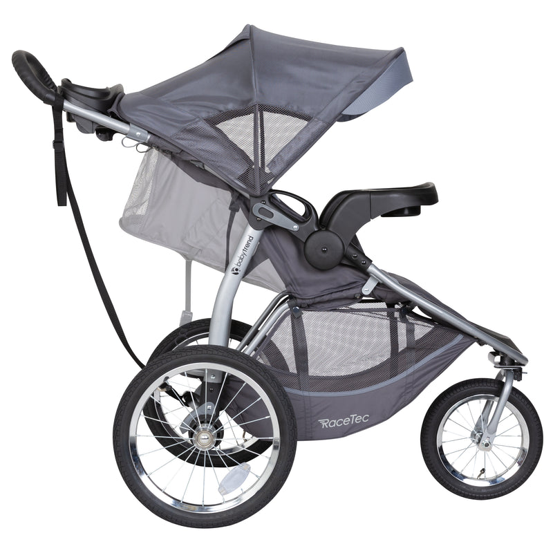 Side view of the child reclining seat on the Baby Trend Expedition Race Tec Jogger