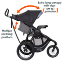 Load image into gallery viewer, Baby Trend Expedition Race Tec Plus Jogger Stroller has multiple reclining seat and extra long canopy with visor, UPF 50+ protection