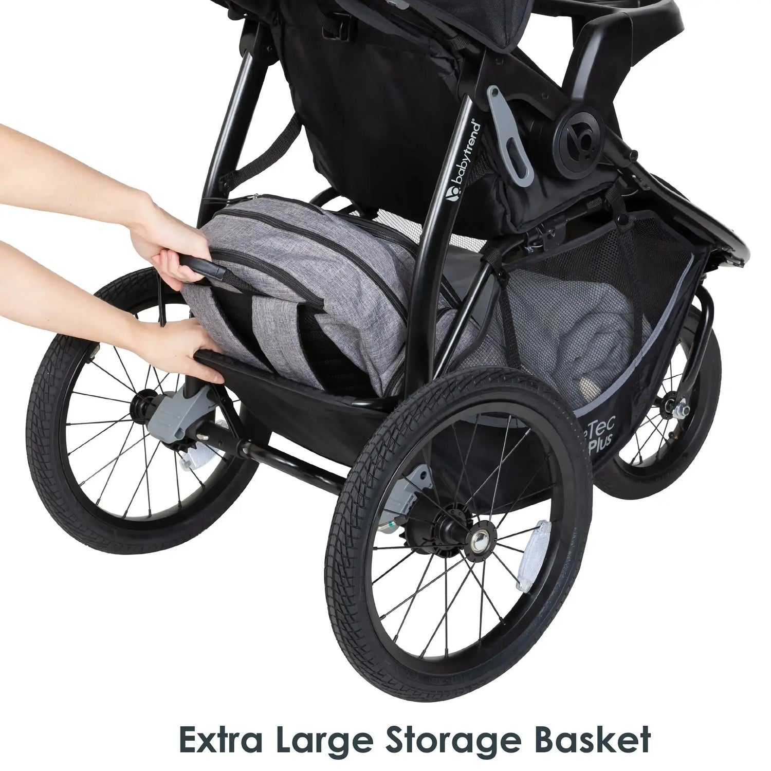 jogging stroller stationary front wheel Baby Trend Kids Expedition Race Tec Plus Jogger