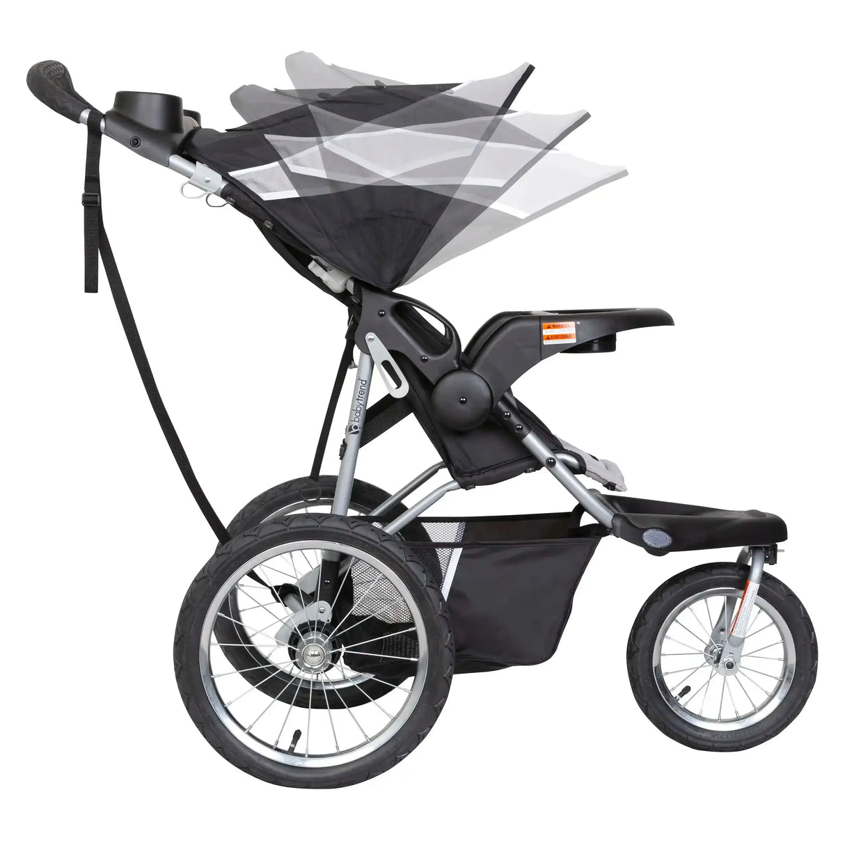 Baby Trend Expedition Jogger in Phantom adjustable canopy