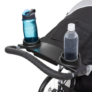 Baby Trend Expedition Jogger in Phantom parent console with two cup holders