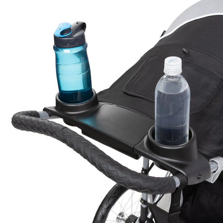 Baby Trend Expedition Jogger in Phantom parent console with two cup holders