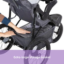 Load image into gallery viewer, Baby Trend Expedition Zero Flat Jogger with LED Lights extra large storage basket