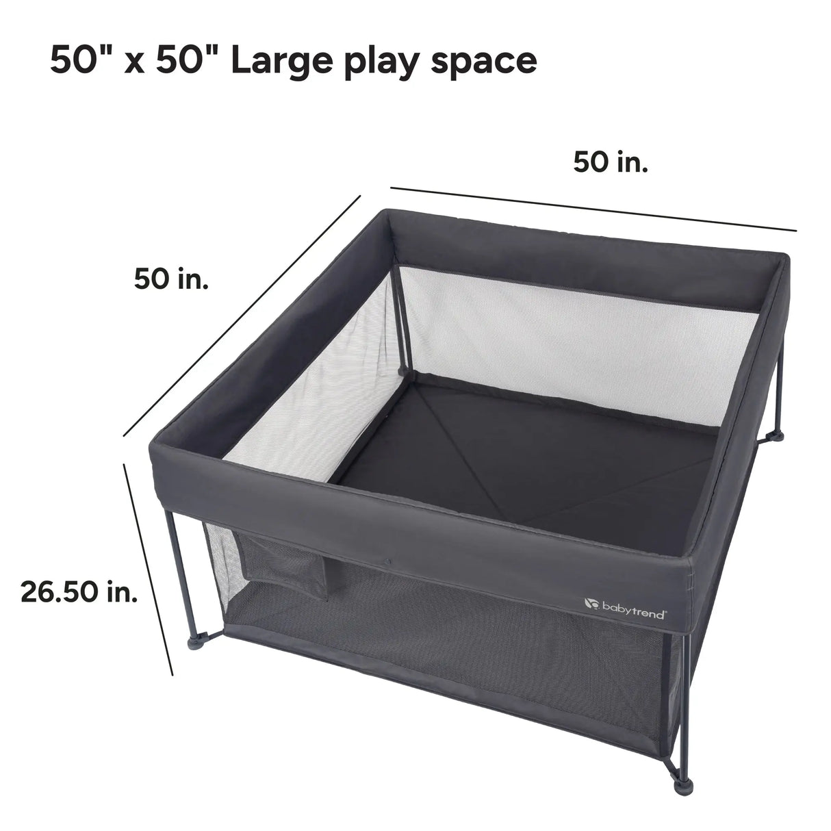 The dimensions of Play Zone Play Space with Compact Fold