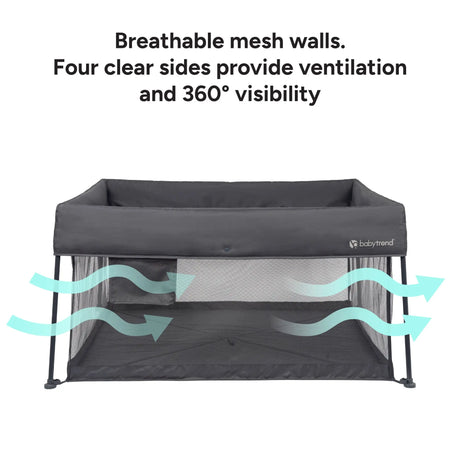 Play Zone Play Space with Compact Fold has breathable mesh walls