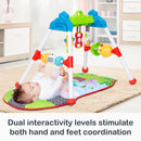 Load image into gallery viewer, Dual interactivity levels stimulate both hand and feet coordination from the Smart Steps by Baby Trend, Jammin’ Gym with Play Mat