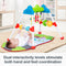 Dual interactivity levels stimulate both hand and feet coordination from the Smart Steps by Baby Trend, Jammin’ Gym with Play Mat