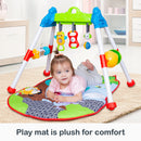 Load image into gallery viewer, Play mat is plush for comfort from the Smart Steps by Baby Trend, Jammin’ Gym with Play Mat