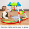 Each toy rattle and is easy to grasp on the Smart Steps by Baby Trend, Jammin’ Gym with Play Mat