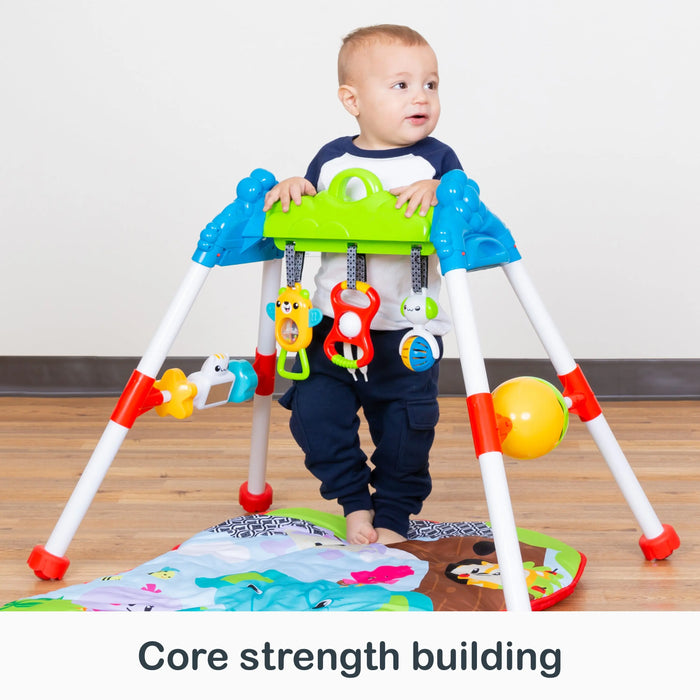 Crawling baby on activity mat
