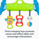Load image into gallery viewer, Three hanging toys promote cause and effect skills and encourage interactions from the Smart Steps by Baby Trend, Jammin’ Gym with Play Mat