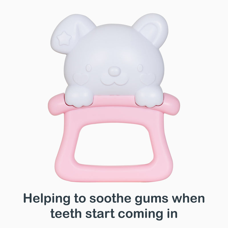 Helping to soothe gums when teeth start coming in from the Smart Steps Tiny Nibbles 10-Pack Teethers