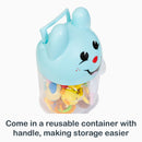 Load image into gallery viewer, Come in a reusable container with handle, making storage easier from the Smart Steps Tiny Nibbles 10-Pack Teethers