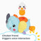 Chicken friend triggers voice interaction from the Smart Steps Ele-fun Talk and Play