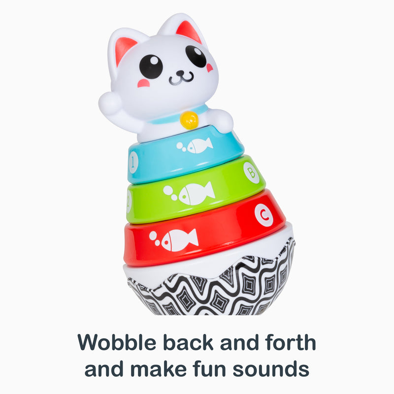 Wobble back and forth and make fun sounds with Smart Steps Stack-a-Cat